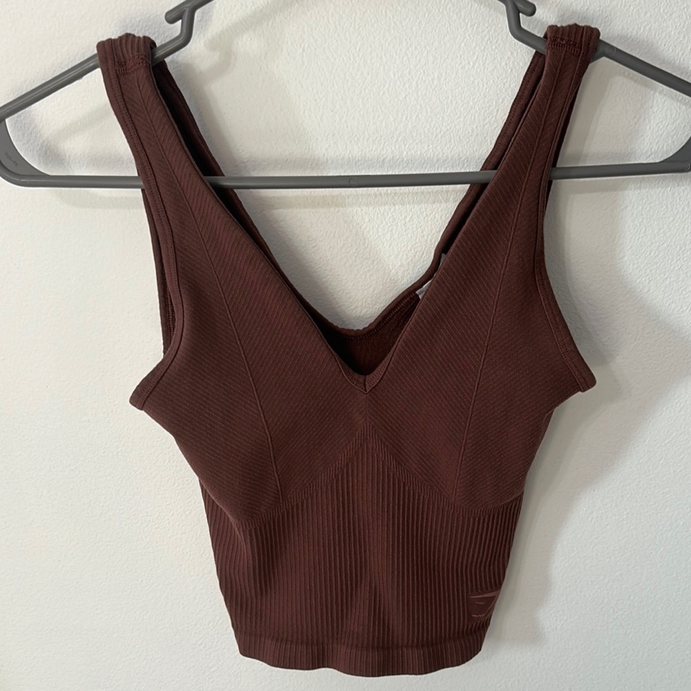 Gymshark Brown Ribbed Women's Top
